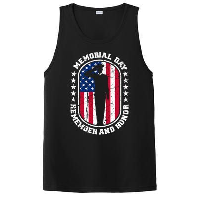 Memorial Day Remember Honor Veterans Sacrifice For Freedom Cute Gift PosiCharge Competitor Tank