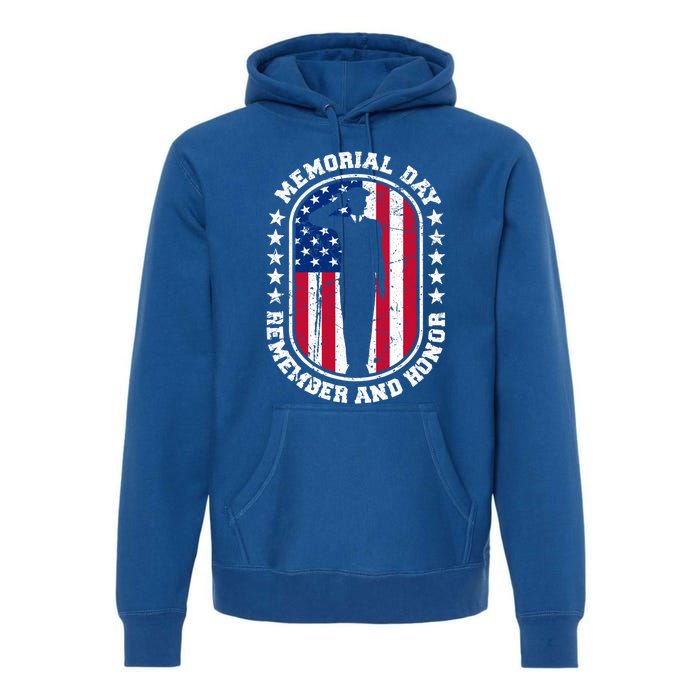 Memorial Day Remember Honor Veterans Sacrifice For Freedom Cute Gift Premium Hoodie