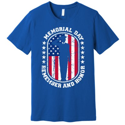 Memorial Day Remember Honor Veterans Sacrifice For Freedom Cute Gift Premium T-Shirt