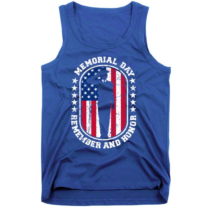 Memorial Day Remember Honor Veterans Sacrifice For Freedom Cute Gift Tank Top