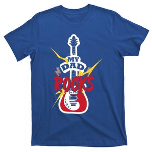 My Dad Rocks Bass Guitar Player Daddy Fathers Day Great Gift T-Shirt