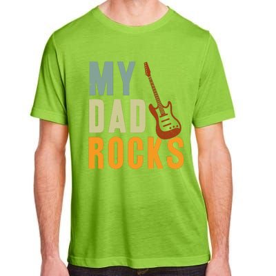 My Dad Rocks FatherS Day Graphic Adult ChromaSoft Performance T-Shirt