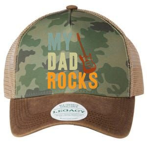 My Dad Rocks FatherS Day Graphic Legacy Tie Dye Trucker Hat