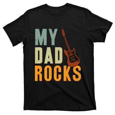 My Dad Rocks FatherS Day Graphic T-Shirt