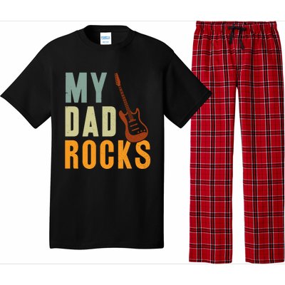 My Dad Rocks FatherS Day Graphic Pajama Set