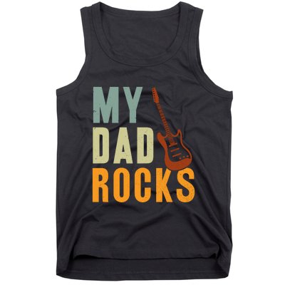 My Dad Rocks FatherS Day Graphic Tank Top