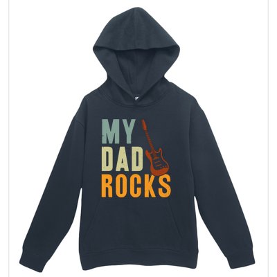 My Dad Rocks FatherS Day Graphic Urban Pullover Hoodie