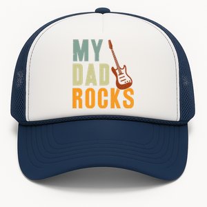 My Dad Rocks FatherS Day Graphic Trucker Hat