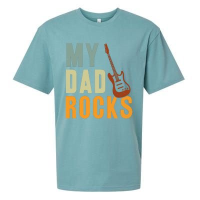 My Dad Rocks FatherS Day Graphic Sueded Cloud Jersey T-Shirt