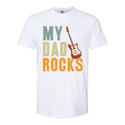 My Dad Rocks FatherS Day Graphic Softstyle CVC T-Shirt