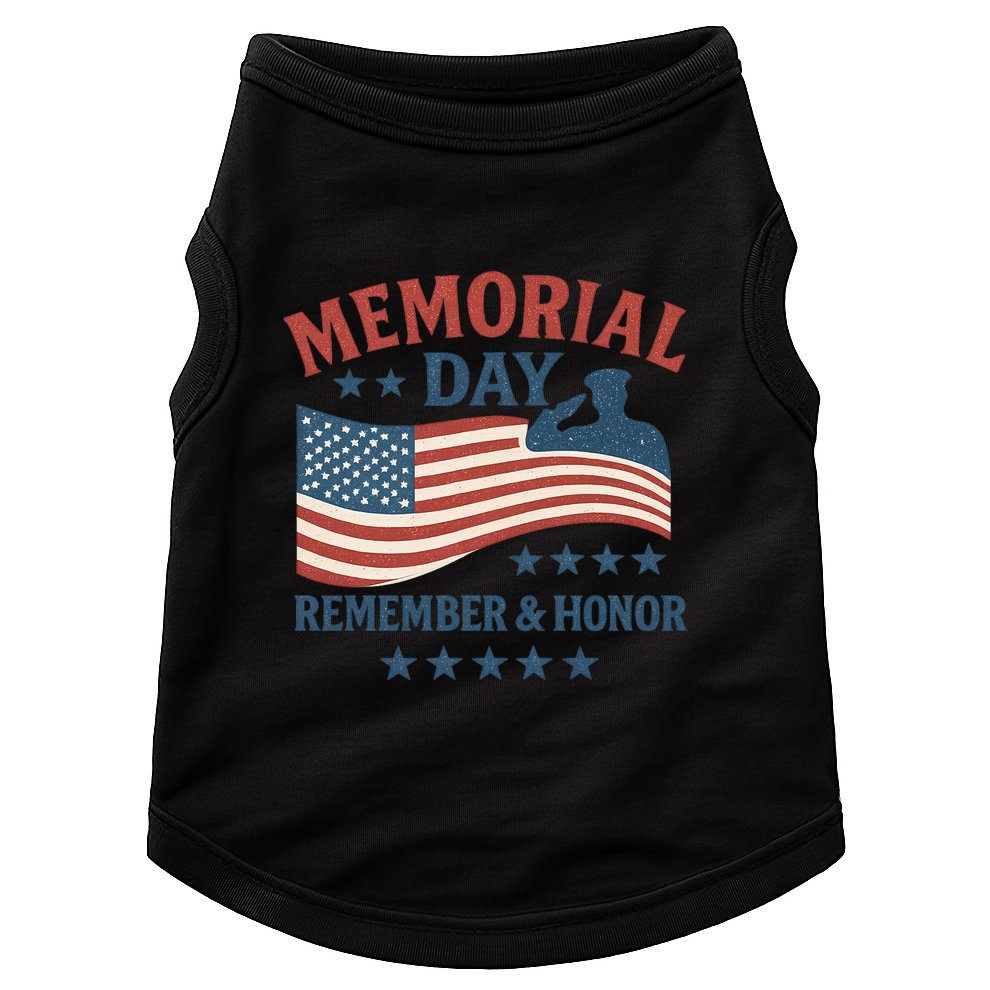 Memorial Day Remember & Honor Doggie Tank