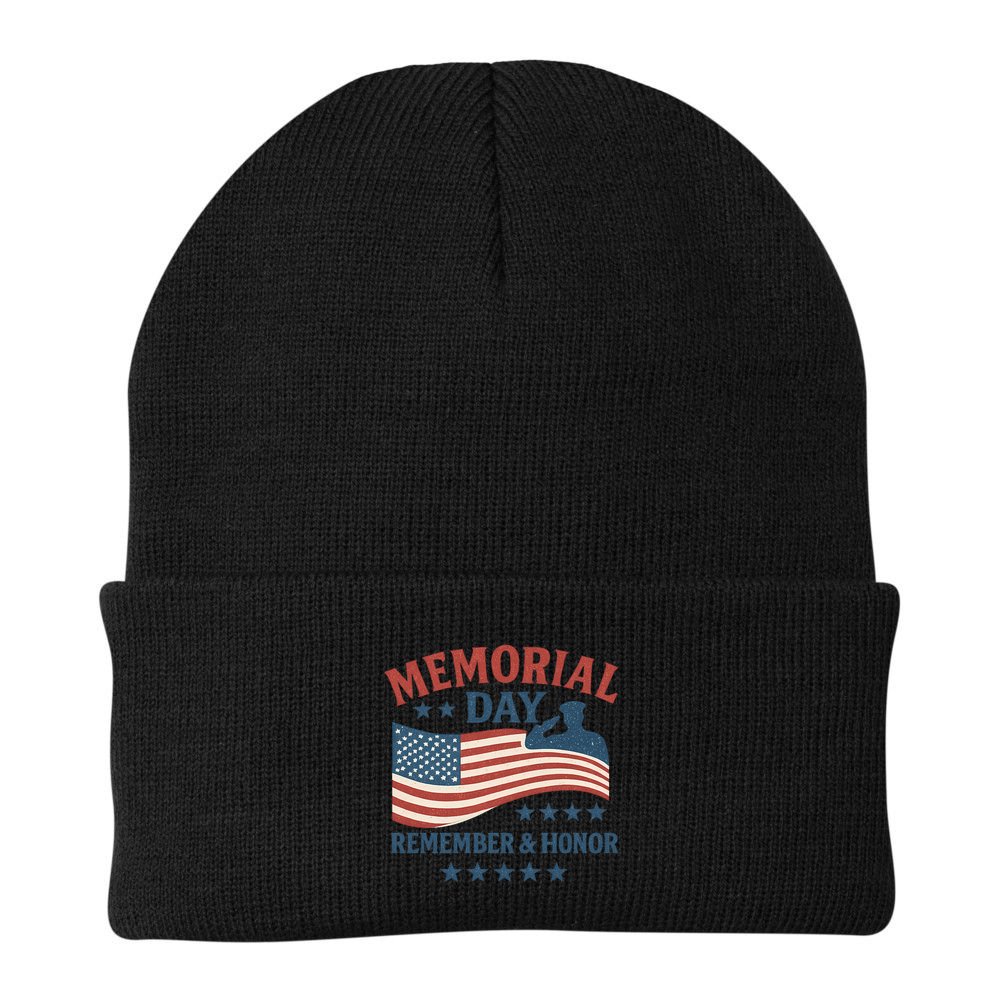 Memorial Day Remember & Honor Beanie