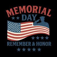Memorial Day Remember & Honor Drawstring Bag