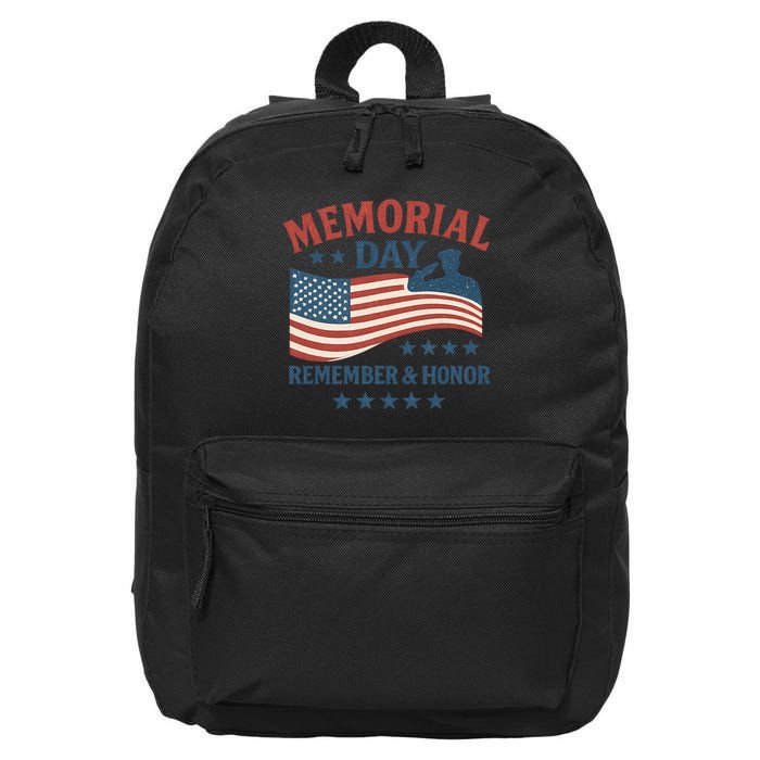 Memorial Day Remember & Honor 16 in Basic Backpack