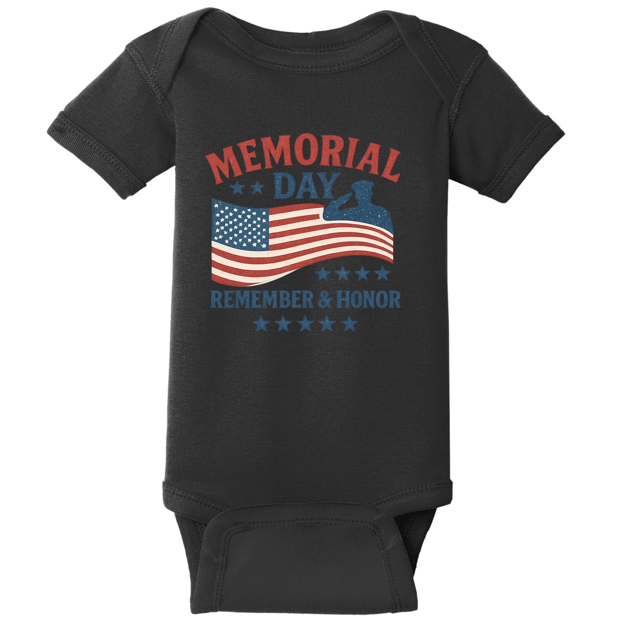 Memorial Day Remember & Honor Baby Bodysuit