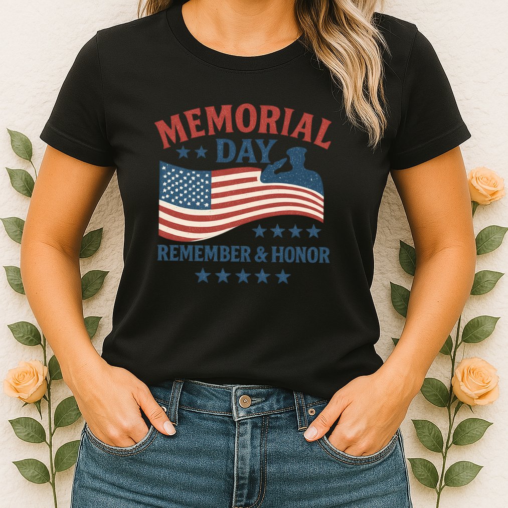 Memorial Day Remember & Honor Womens T-Shirt