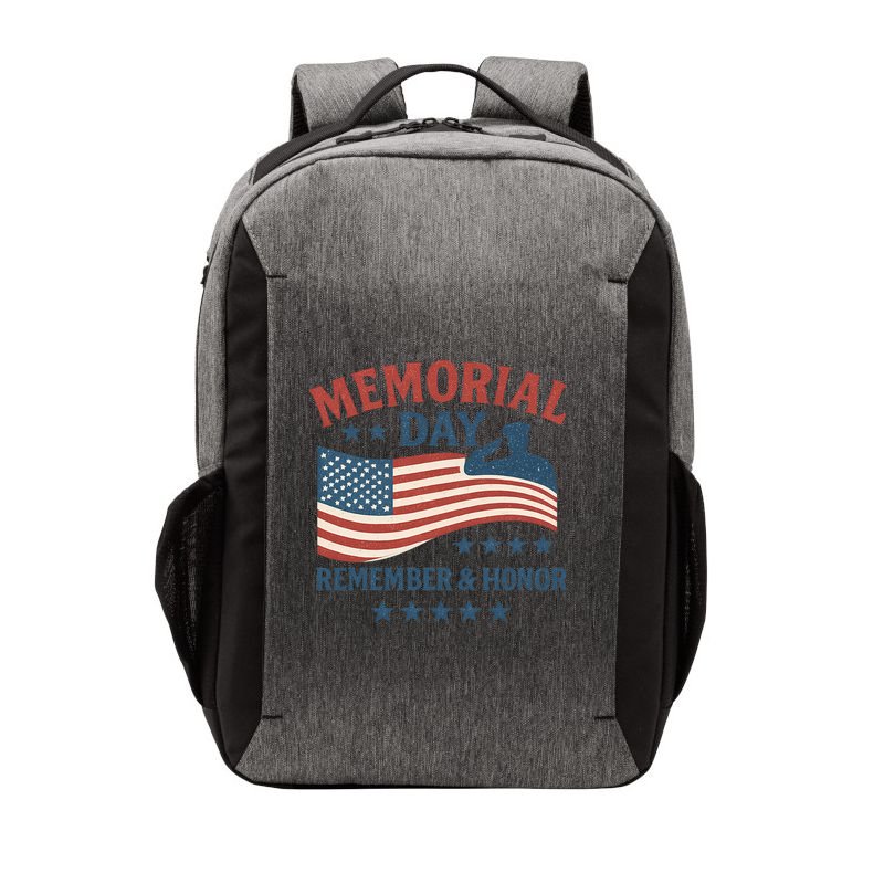 Memorial Day Remember & Honor Vector Backpack