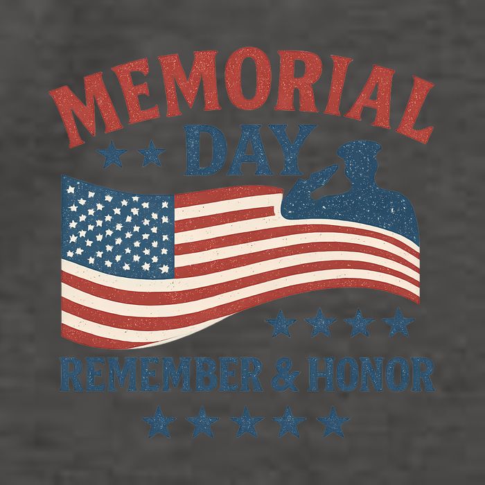 Memorial Day Remember & Honor Vector Backpack