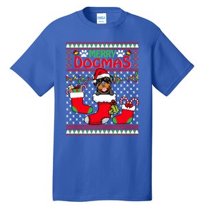 Merry Dogmas Rottweiler Dog Funny Ugly Christmas Xmas Funny Gift Tall T-Shirt