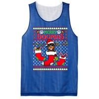 Merry Dogmas Rottweiler Dog Funny Ugly Christmas Xmas Funny Gift Mesh Reversible Basketball Jersey Tank