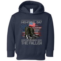 Memorial Day Remember The Fallen Vintage Toddler Hoodie