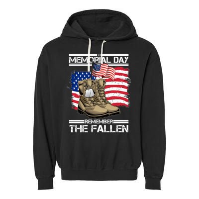 Memorial Day Remember The Fallen Garment-Dyed Fleece Hoodie
