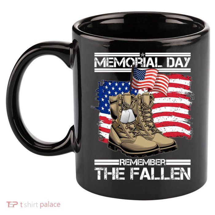 Memorial Day Remember The Fallen 11oz C Handle Ceramic Mug