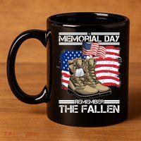 Memorial Day Remember The Fallen 11oz C Handle Ceramic Mug