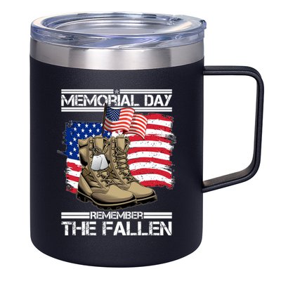 Memorial Day Remember The Fallen 12oz Stainless Steel Coffee Mug