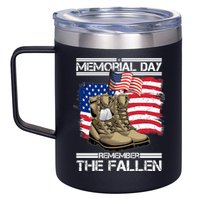 Memorial Day Remember The Fallen 12oz Stainless Steel Coffee Mug