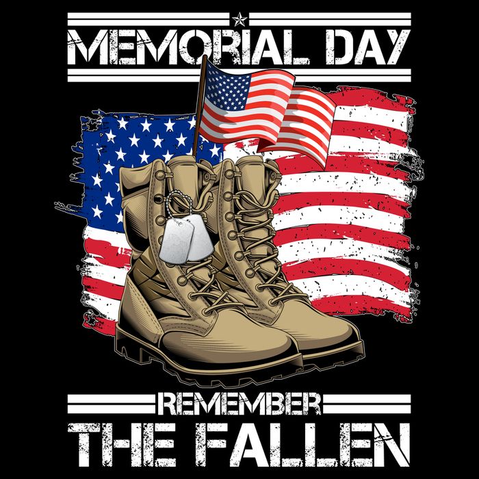 Memorial Day Remember The Fallen Cropped Pullover Crew