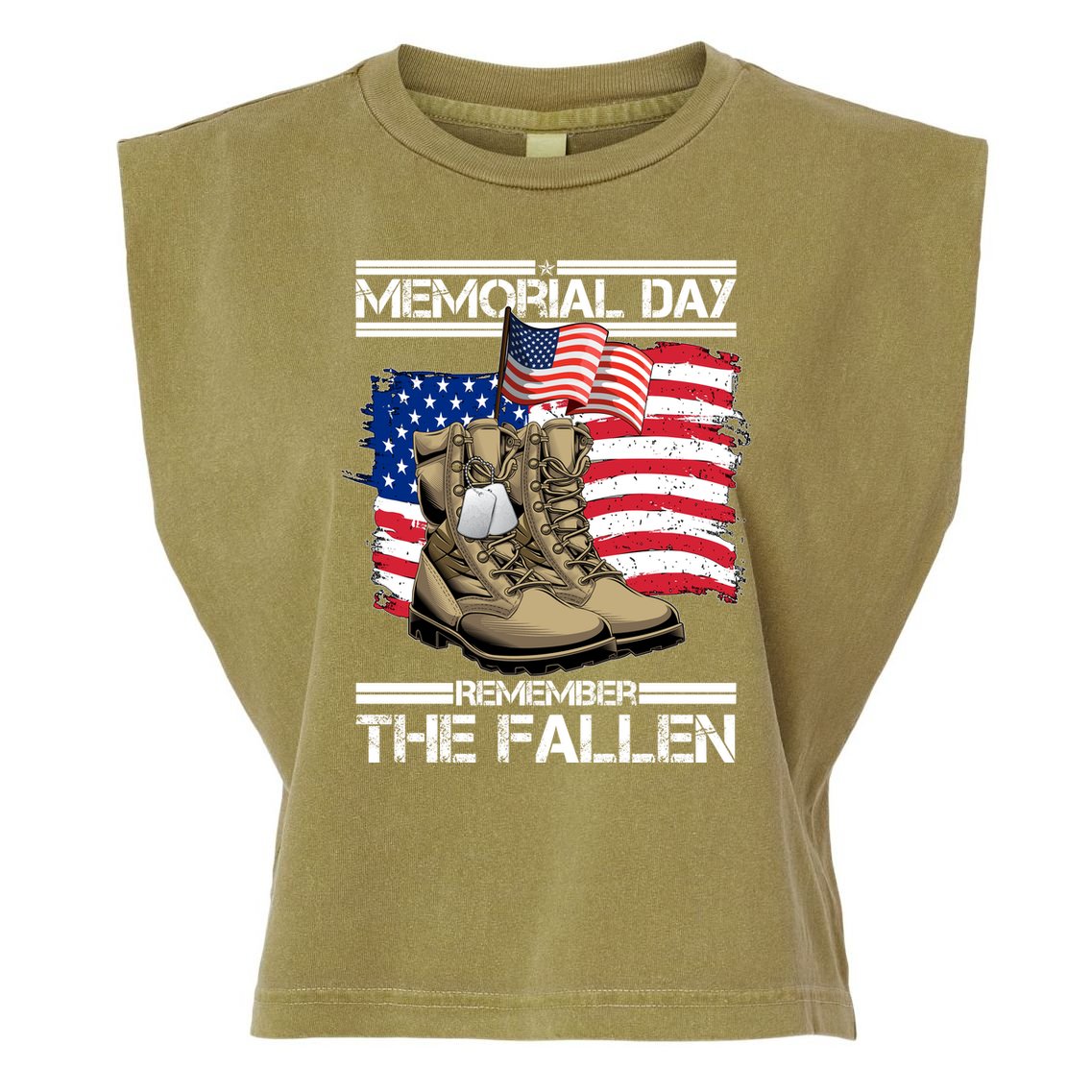 Memorial Day Remember The Fallen Garment-Dyed Women's Muscle Tee