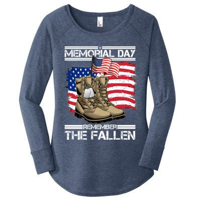 Memorial Day Remember The Fallen Women's Perfect Tri Tunic Long Sleeve Shirt