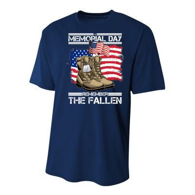 Memorial Day Remember The Fallen Youth Performance Sprint T-Shirt