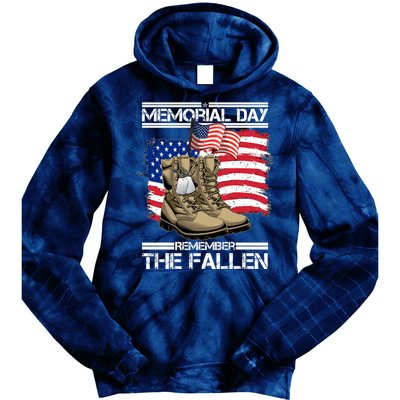 Memorial Day Remember The Fallen Tie Dye Hoodie