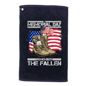 Memorial Day Remember The Fallen Platinum Collection Golf Towel