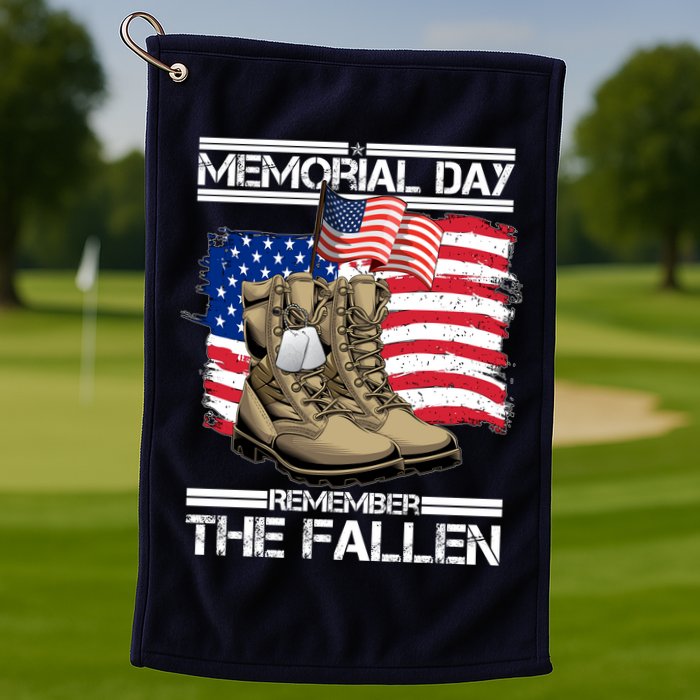 Memorial Day Remember The Fallen Golf Towel