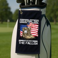 Memorial Day Remember The Fallen Golf Towel