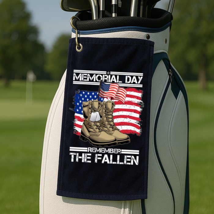 Memorial Day Remember The Fallen Golf Towel