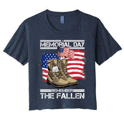 Memorial Day Remember The Fallen Crop Top