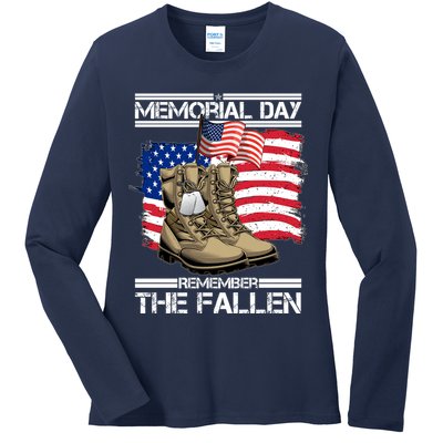 Memorial Day Remember The Fallen Ladies Long Sleeve Shirt