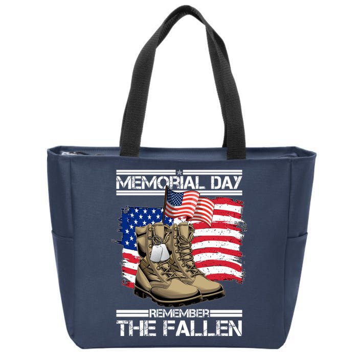 Memorial Day Remember The Fallen Zip Tote Bag