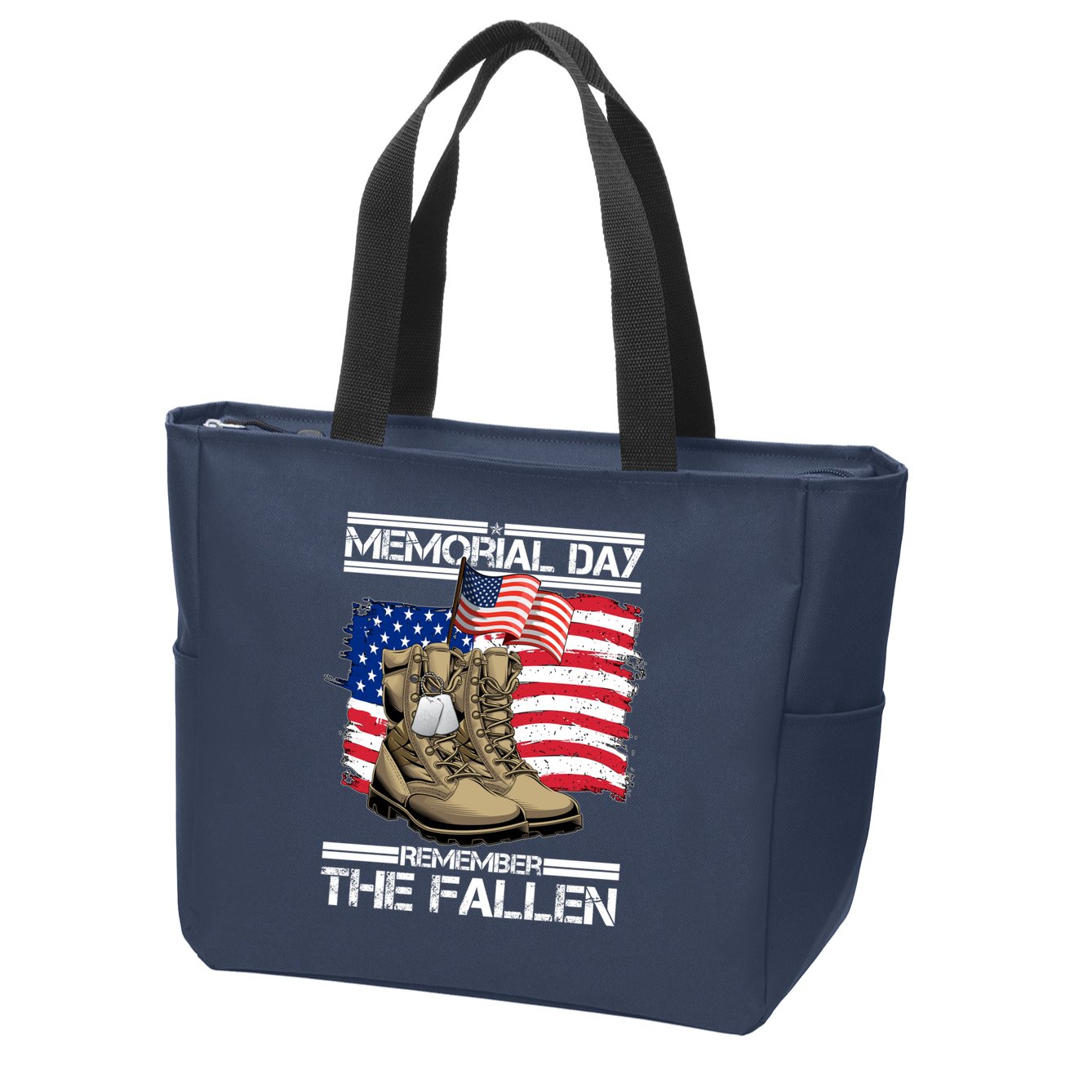 Memorial Day Remember The Fallen Zip Tote Bag