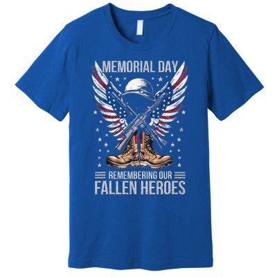 Memorial Day Remember The Fallen Veteran Military Premium T-Shirt