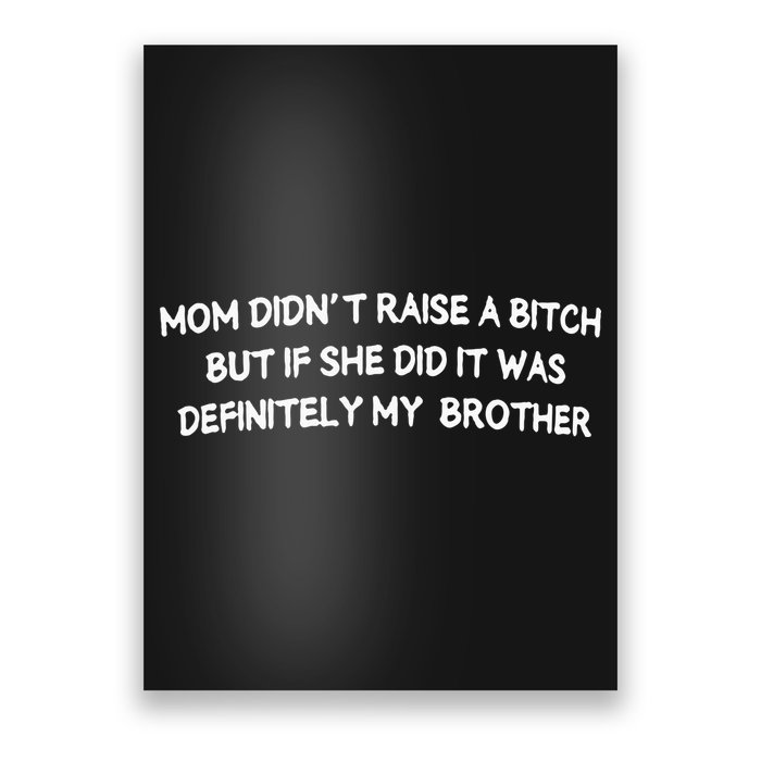 Mom DidnT Raise A Bitch But If She Did It Was Definitely Poster