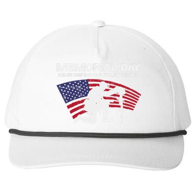 Memorial Day Remembering Our Fallen Heroes Us Flag Snapback Five-Panel Rope Hat