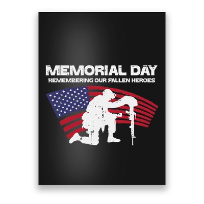 Memorial Day Remembering Our Fallen Heroes Us Flag Poster