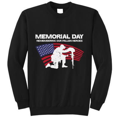 Memorial Day Remembering Our Fallen Heroes Us Flag Tall Sweatshirt