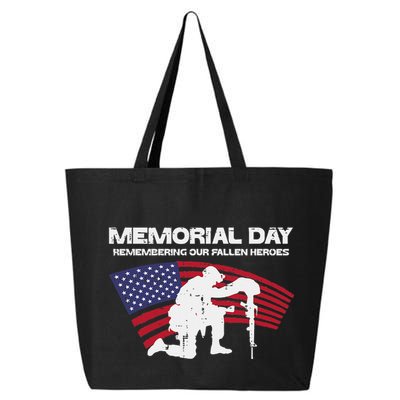 Memorial Day Remembering Our Fallen Heroes Us Flag 25L Jumbo Tote