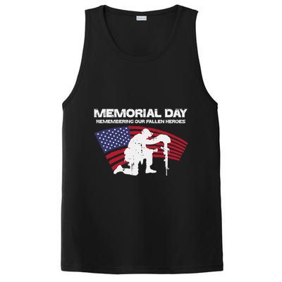 Memorial Day Remembering Our Fallen Heroes Us Flag PosiCharge Competitor Tank